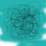 Bandknoten auf türkisen Hintergrund