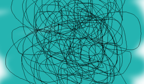 Bandknoten auf türkisen Hintergrund